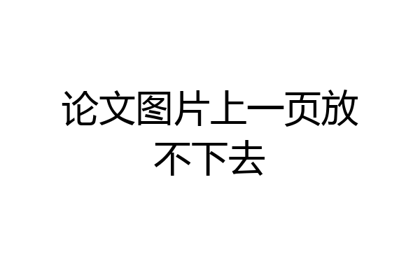论文图片上一页放不下去
