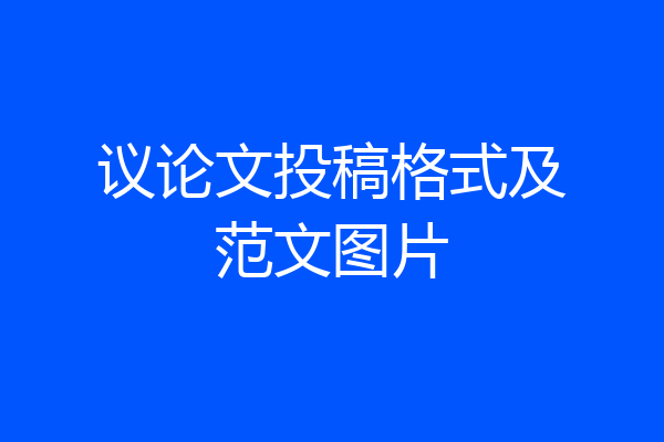 议论文投稿格式及范文图片