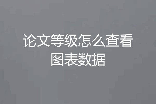 论文等级怎么查看图表数据