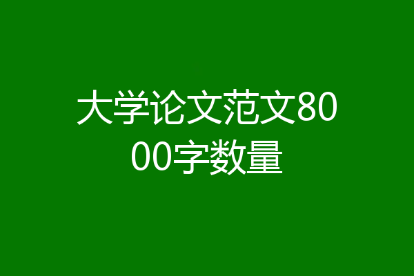 大学论文范文8000字数量