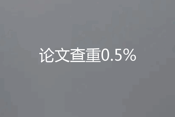 论文查重0.5%