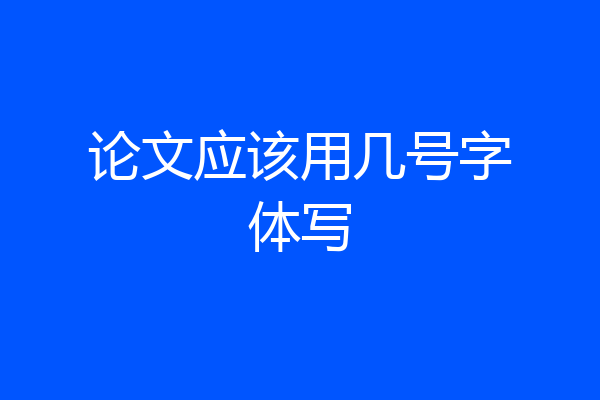 论文应该用几号字体写