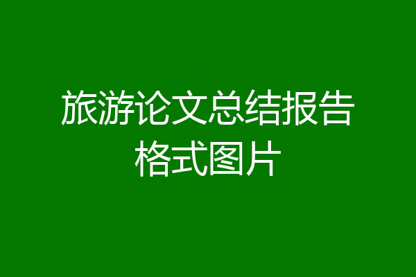 旅游论文总结报告格式图片