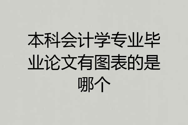 本科会计学专业毕业论文有图表的是哪个