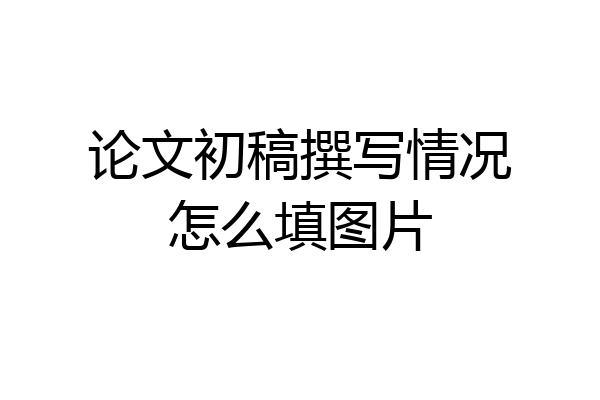 论文初稿撰写情况怎么填图片