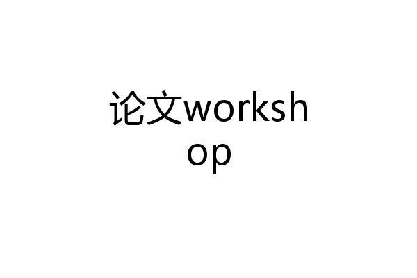论文workshop