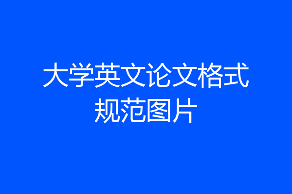 大学英文论文格式规范图片