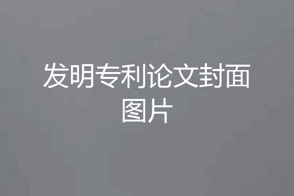 发明专利论文封面图片