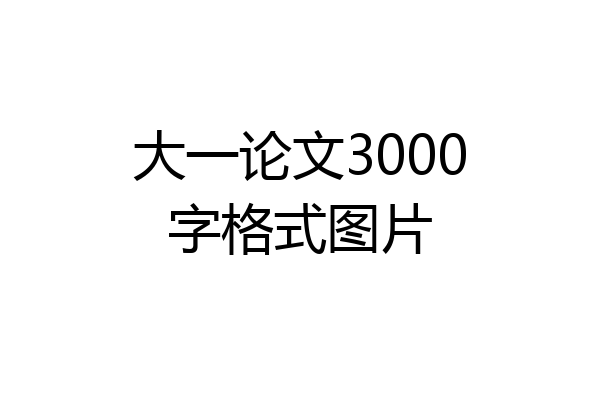 大一论文3000字格式图片