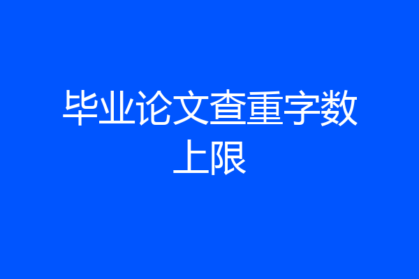 毕业论文查重字数上限