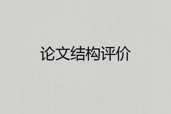 论文结构评价