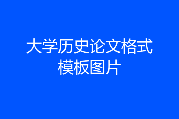 大学历史论文格式模板图片