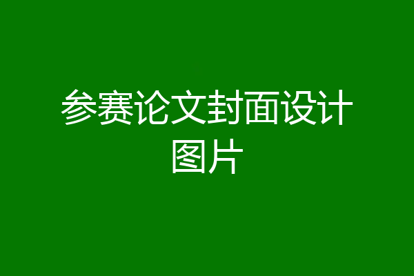 参赛论文封面设计图片