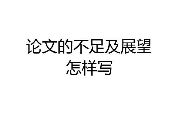 论文的不足及展望怎样写