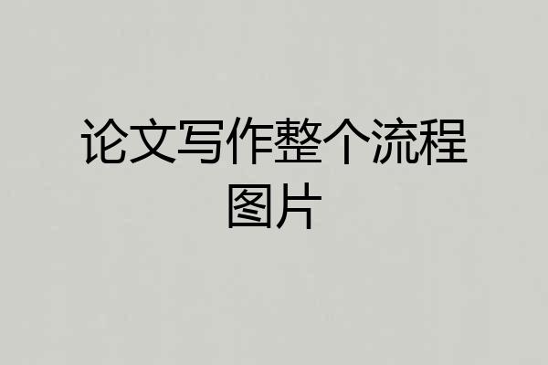 论文写作整个流程图片
