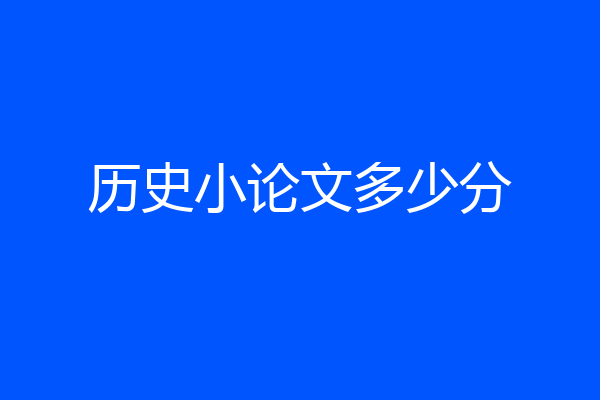 历史小论文多少分