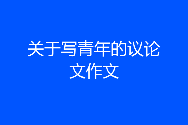 关于写青年的议论文作文