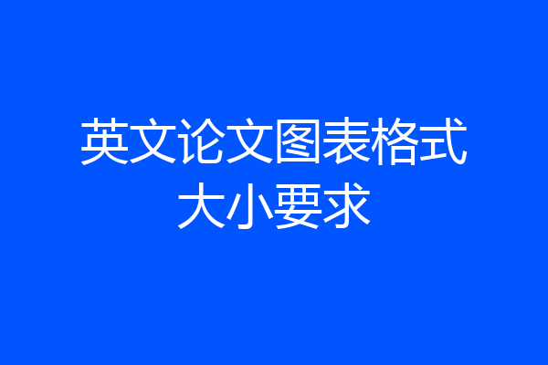 英文论文图表格式大小要求