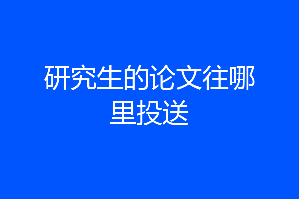 研究生的论文往哪里投送