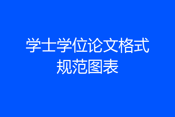 学士学位论文格式规范图表