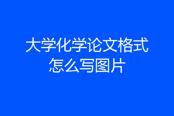 大学化学论文格式怎么写图片