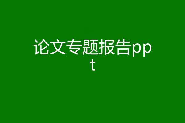 论文专题报告ppt
