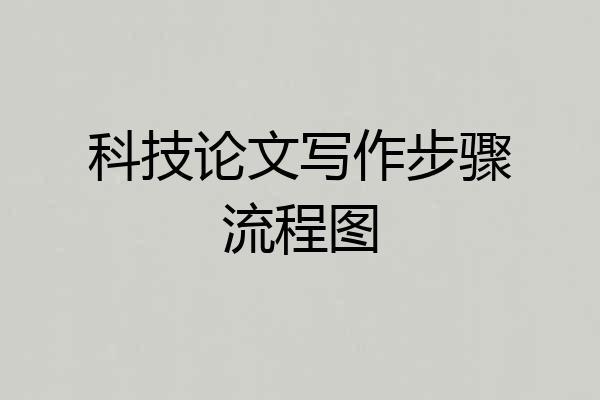 科技论文写作步骤流程图
