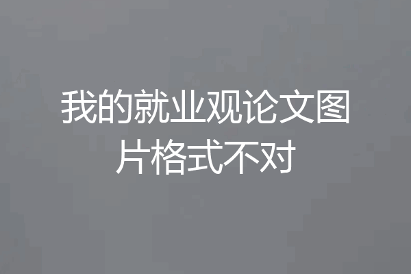 我的就业观论文图片格式不对