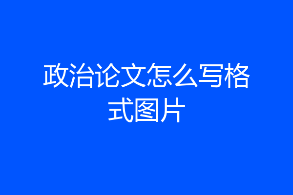 政治论文怎么写格式图片