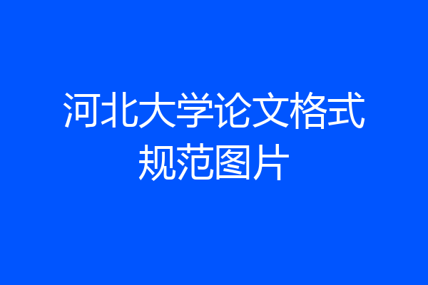 河北大学论文格式规范图片
