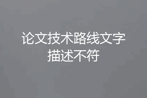 论文技术路线文字描述不符