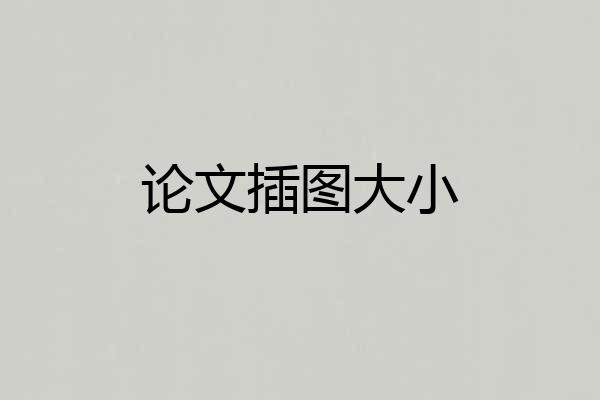 论文插图大小