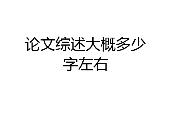 论文综述大概多少字左右