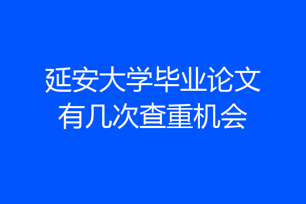 延安大学毕业论文有几次查重机会