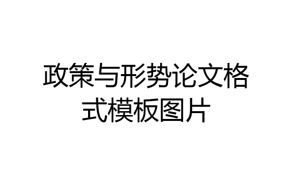 政策与形势论文格式模板图片
