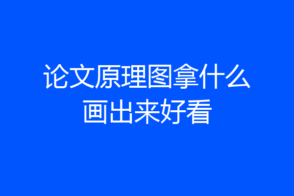 论文原理图拿什么画出来好看