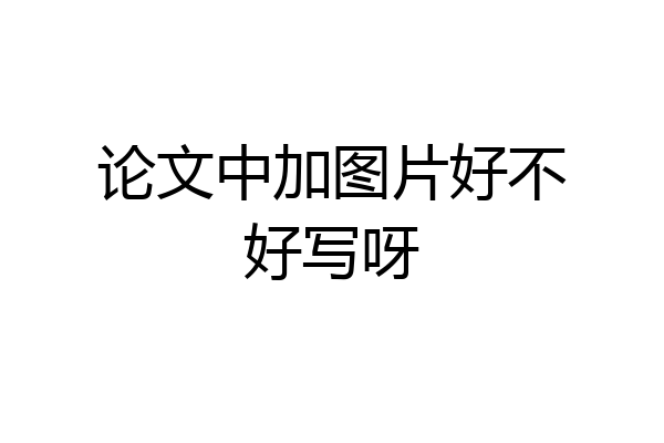 论文中加图片好不好写呀