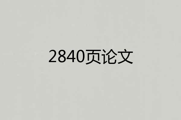 2840页论文