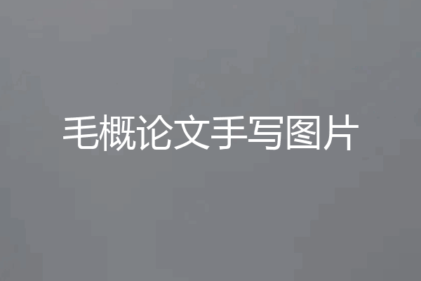 毛概论文手写图片