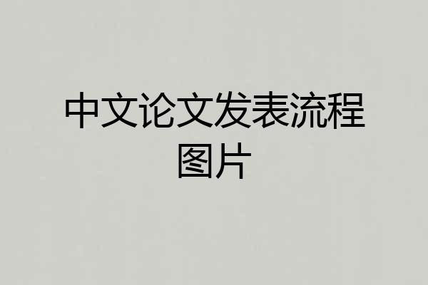 中文论文发表流程图片