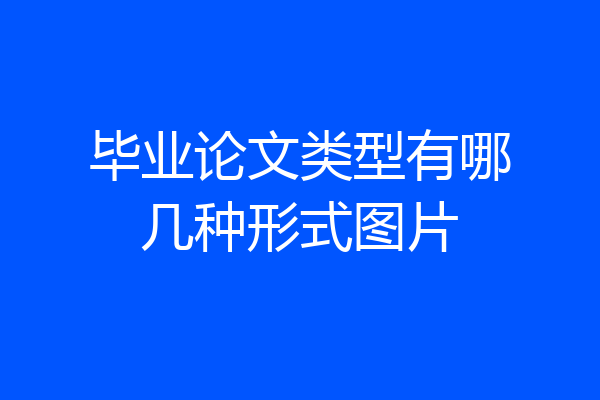 毕业论文类型有哪几种形式图片