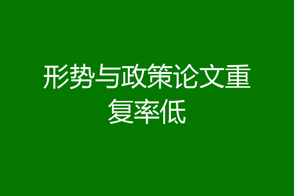 形势与政策论文重复率低