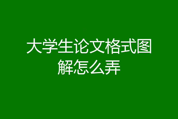 大学生论文格式图解怎么弄