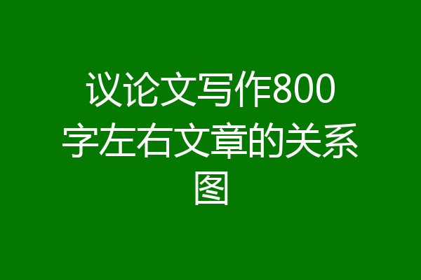 议论文写作800字左右文章的关系图