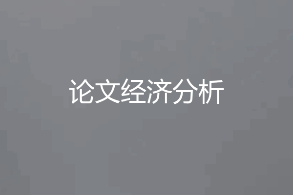 论文经济分析