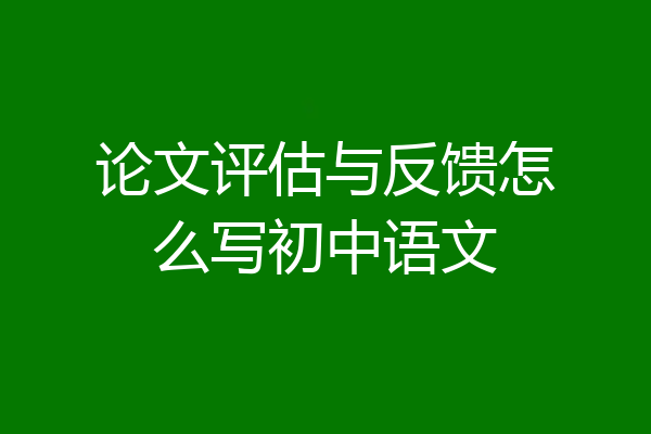 论文评估与反馈怎么写初中语文