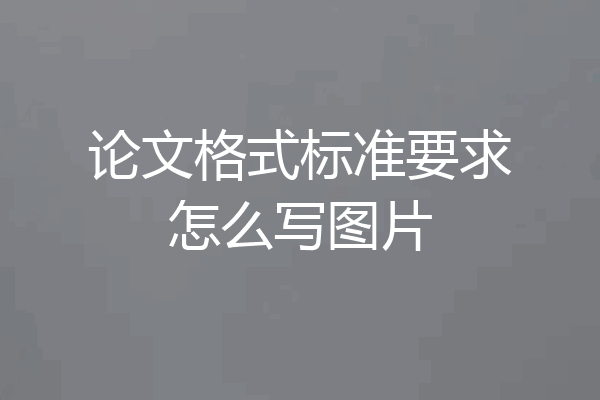 论文格式标准要求怎么写图片
