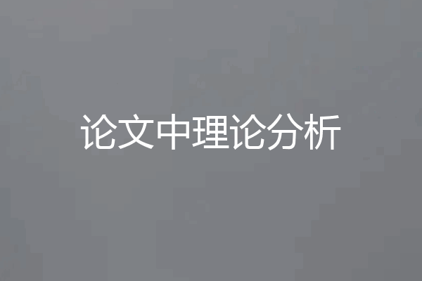 论文中理论分析