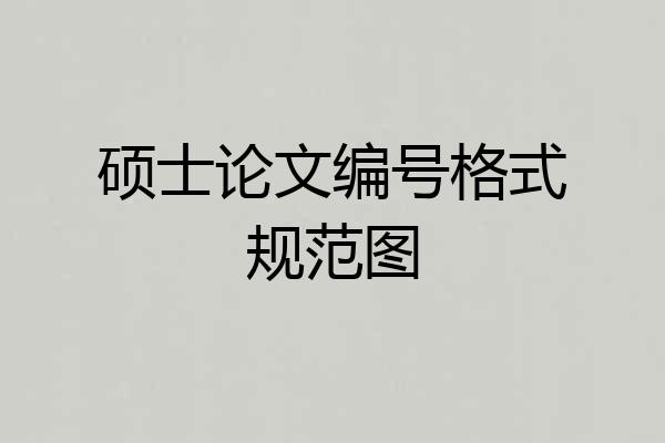 硕士论文编号格式规范图