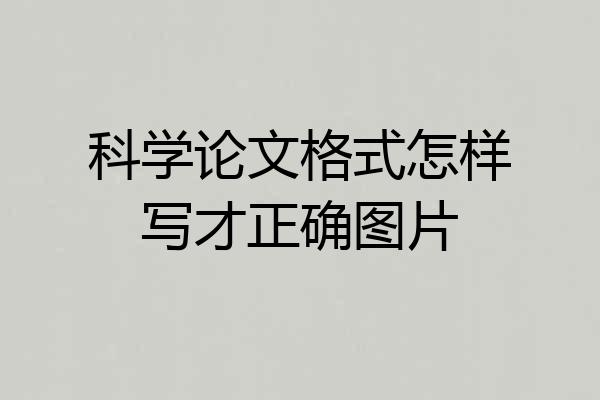 科学论文格式怎样写才正确图片